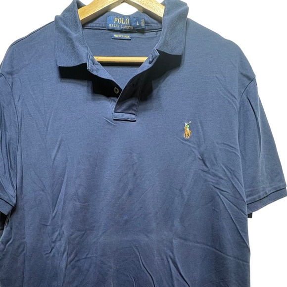Polo Ralph Lauren Other - Polo Ralph Lauren Pima Soft Touch Polo Shirt Mens Large Navy Blue Pima Cotton